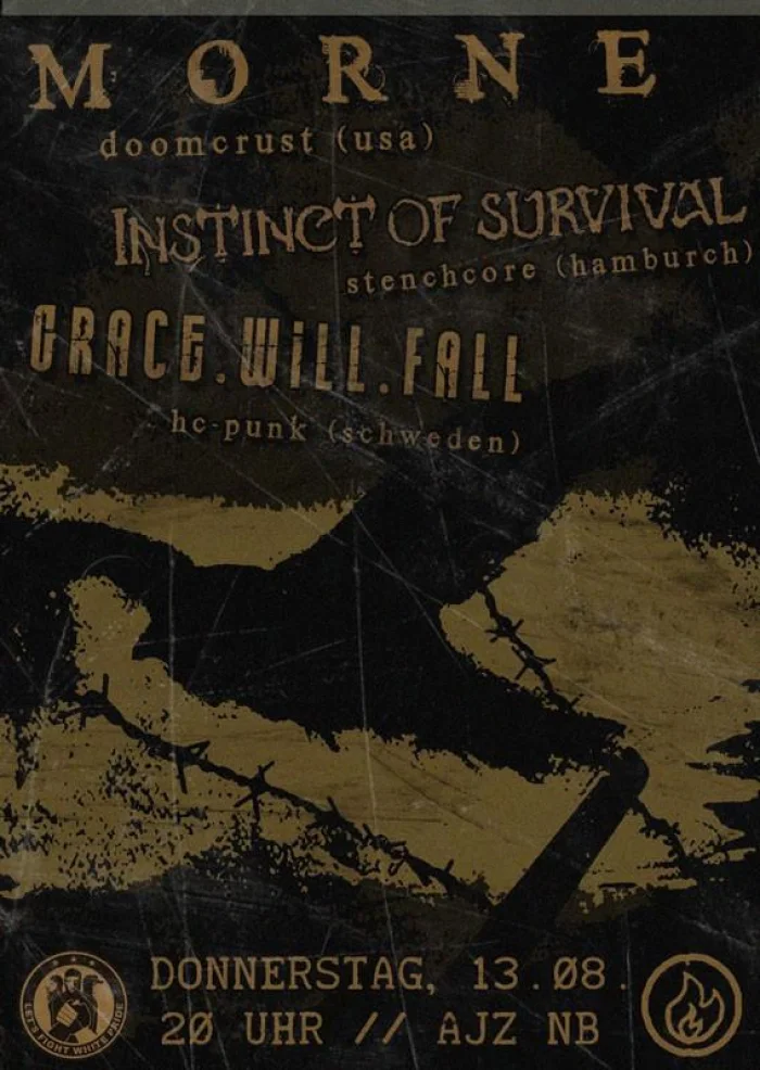 Flyer: INSTINCT OF SURVIVAL + GRACE.WILL.FALL + MORNE