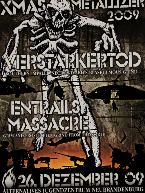 Flyer: VERSTÄRKERTOD + ENTRAILS MASSACRE + NEW HATE RISING