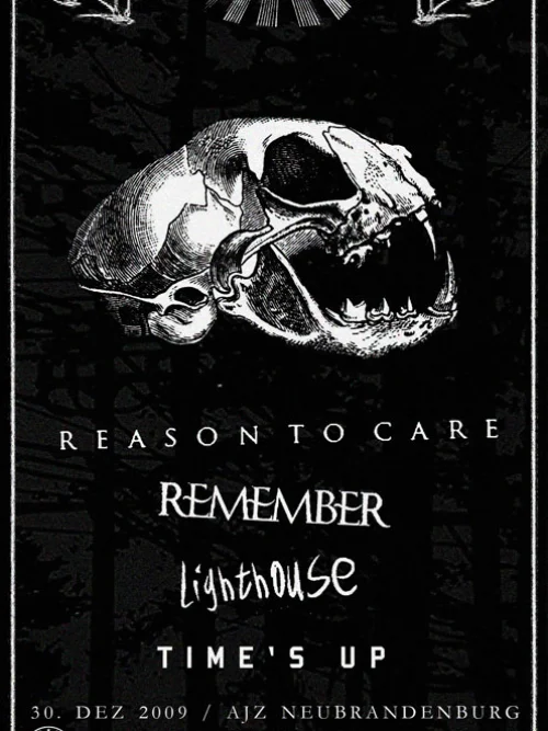 Flyer: REASON TO CARE + REMEMBER + LIGHTHOUSE + TIME'S UP