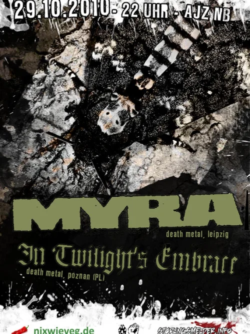 Flyer: MYRA + IN TWILIGHTS EMBRACE