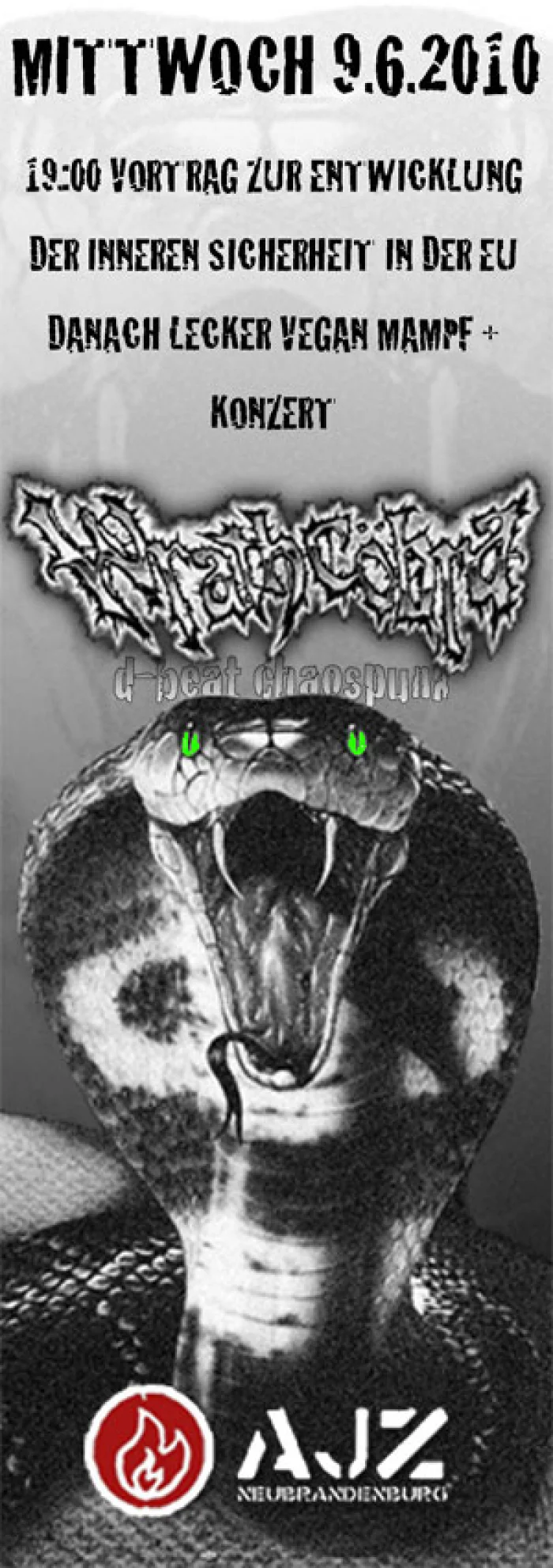 Flyer: WRATHCOBRA + Vortrag: Europ. "Homeland Defense"