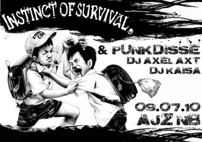 Flyer: INSTINCT OF SURVIVAL + DEFUSED + PunkDisse mit DJ AXEL AXT und DJ KAISA + BEAT POETEN + ELECTIC BEATZ PARTY
