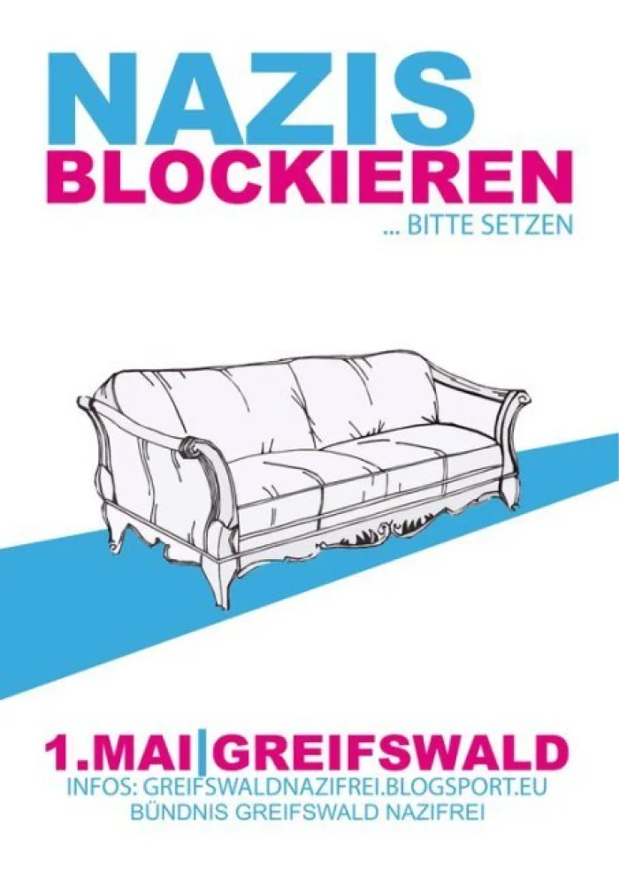 Flyer: NAZIS BLOCKIEREN!