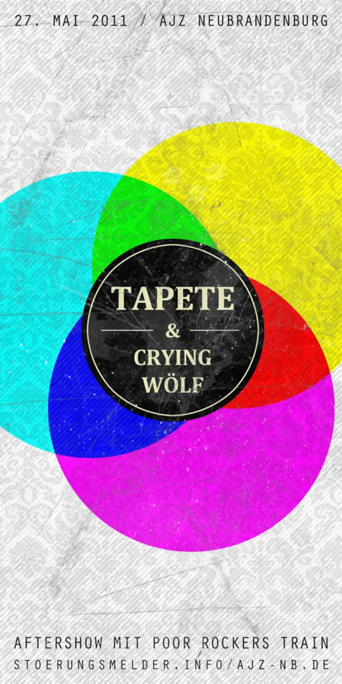 Flyer: TAPETE + CRYING WÖLF + POOR ROCKERS TRAIN