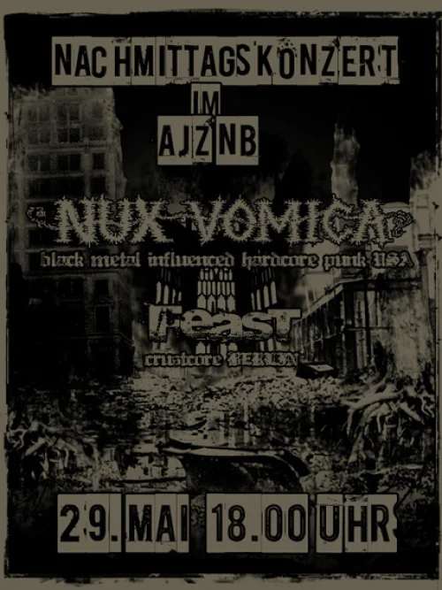 Flyer: NUX VOMICA + FEAST