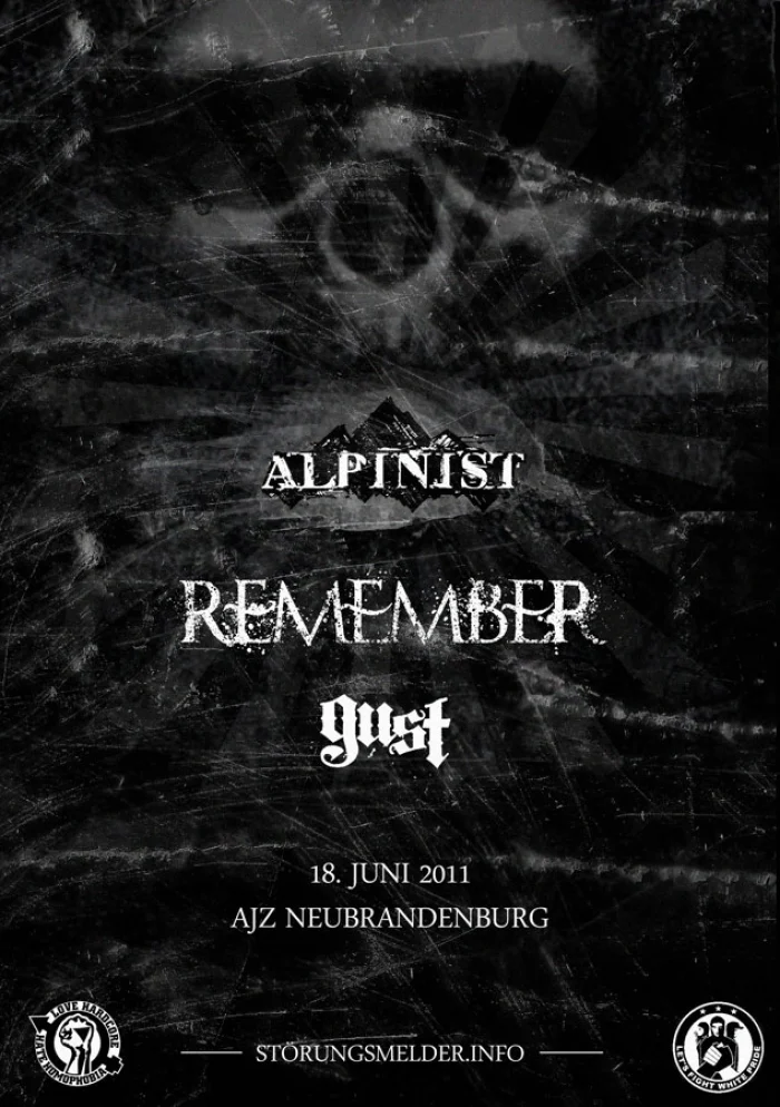 Flyer: REMEMBER + ALPINIST + GUST