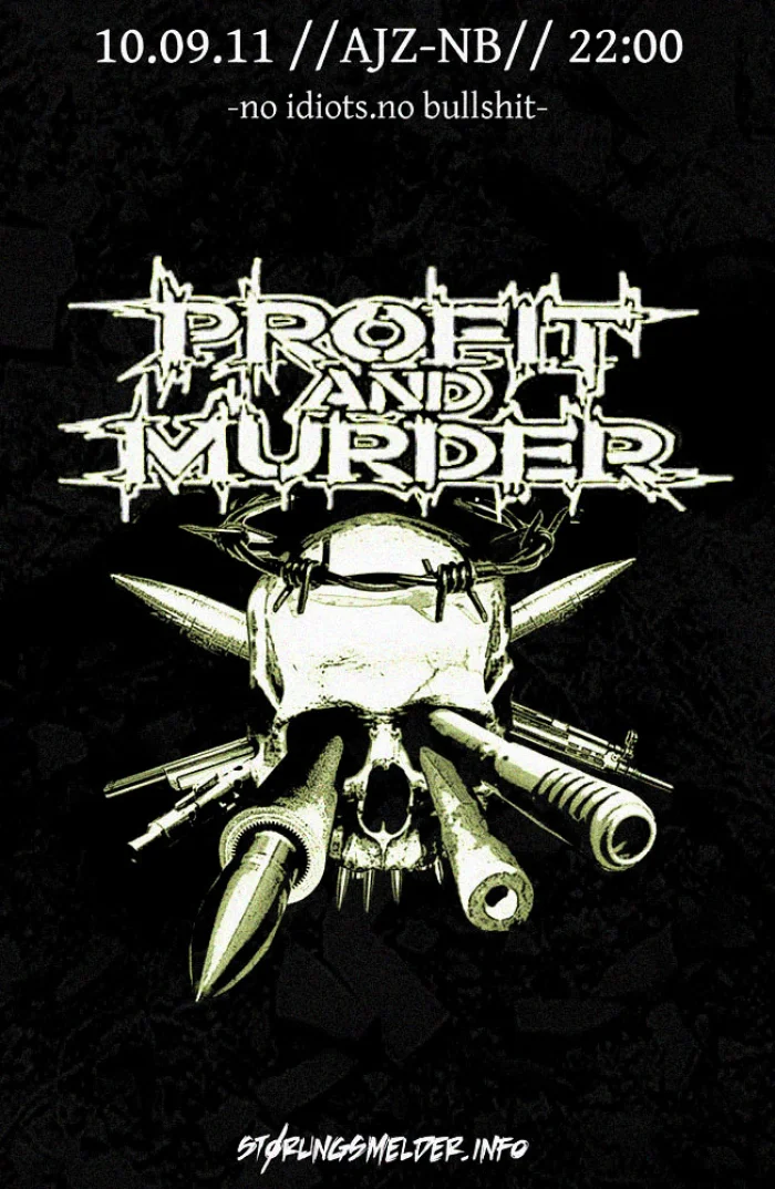 Flyer: PROFIT AND MURDER