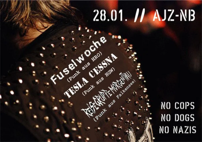 Flyer: FUSELWOCHE + REISEGRUPPE MORGENTHAU + TESLA CESSNA
