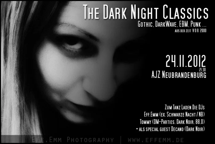 Flyer: THE DARK NIGHT CLASSICS