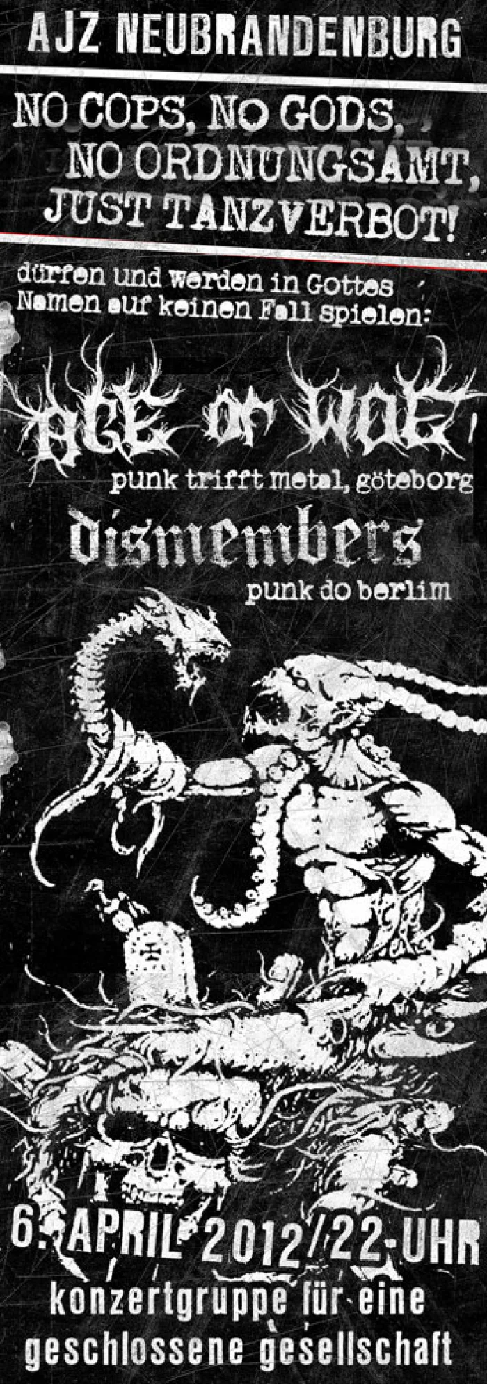 Flyer: AGE OF WOE + DISMEMBERS