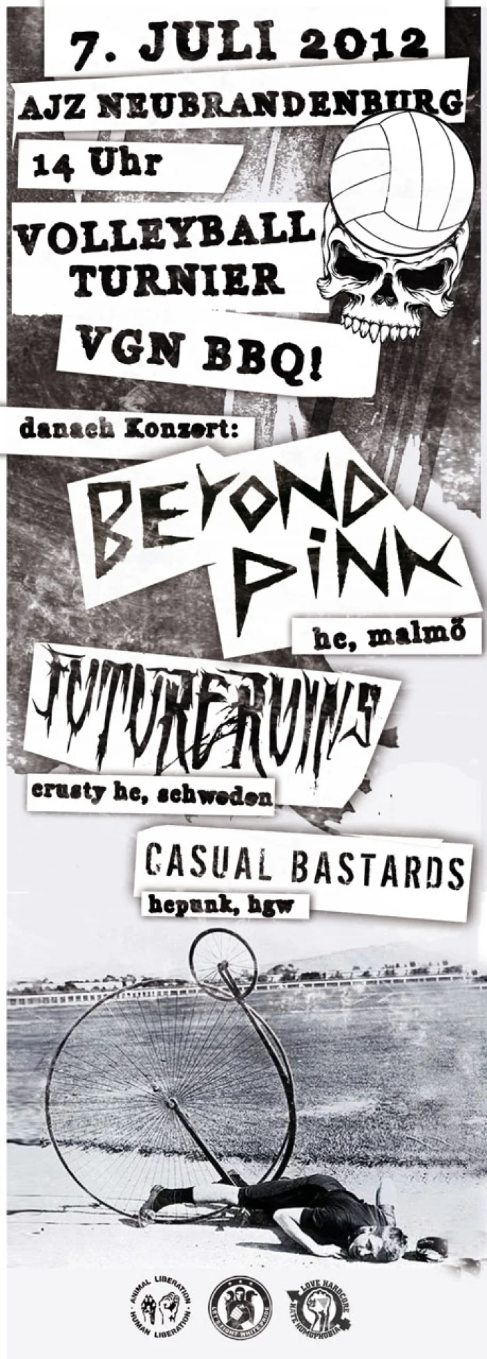 Flyer: BEYOND PINK + FUTURE RUINS + CASUAL BASTARDS