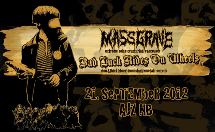 Flyer: MASSGRAVE + BAD LUCK RIDES ON WHEELS