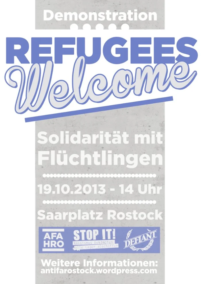 Flyer: Infoveranstaltung zur “Refugees Welcome”-Demo am 19.10.2013