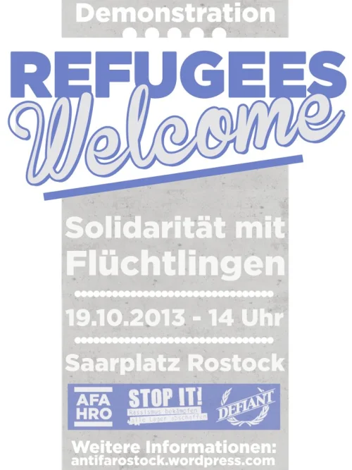 Flyer: Infoveranstaltung zur “Refugees Welcome”-Demo am 19.10.2013