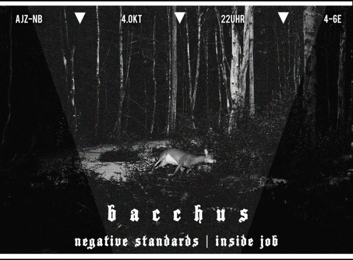 Flyer: BACCHUS + NEGATIVE STANDARDS + INSIDE JOB