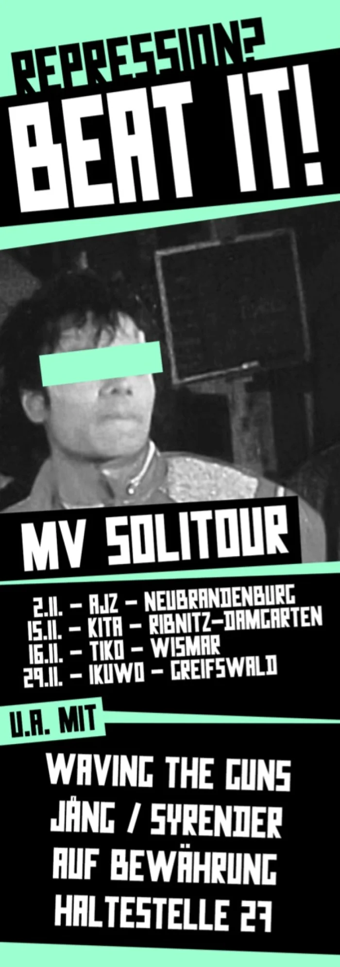 Flyer: Initiative Kantholz + Jång / Syrender + Haltestelle 27