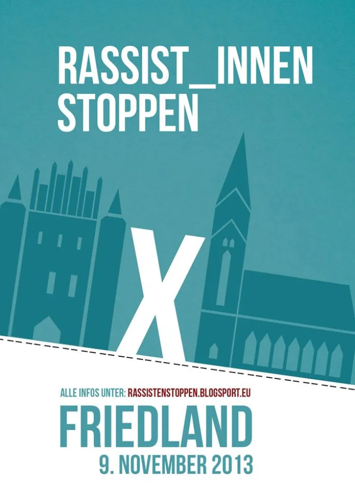Flyer: INFOVERANSTALTUNG NAZIDEMO FRIEDLAND