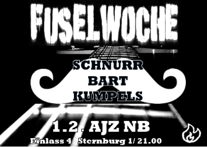Flyer: FUSELWOCHE + SCHNURRBARTKUMPELS