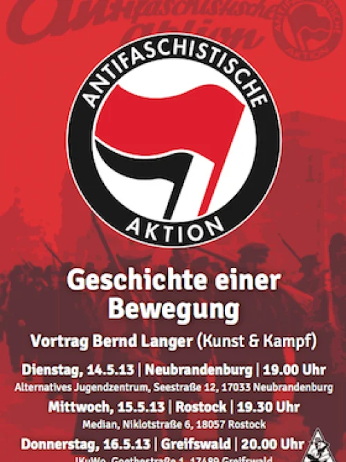 Flyer: 80 Jahre Antifa - Geschichte einer Bewegung