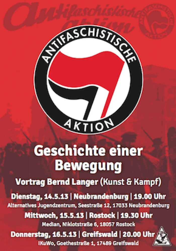 Flyer: 80 Jahre Antifa - Geschichte einer Bewegung
