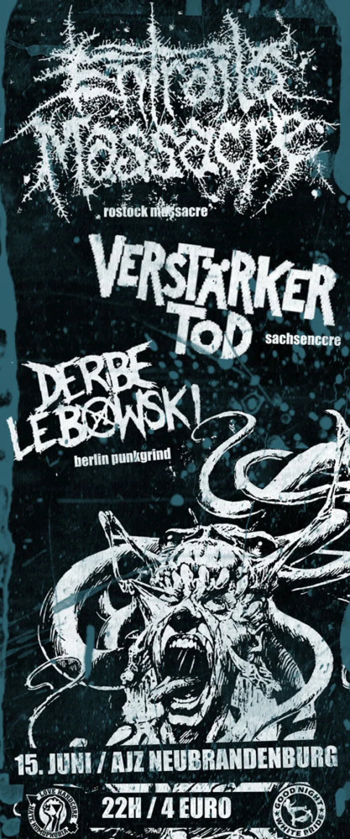 Flyer: ENTRAILS MASSACRE + DERBE LEBOWSKI + VERSTÄRKERTOD
