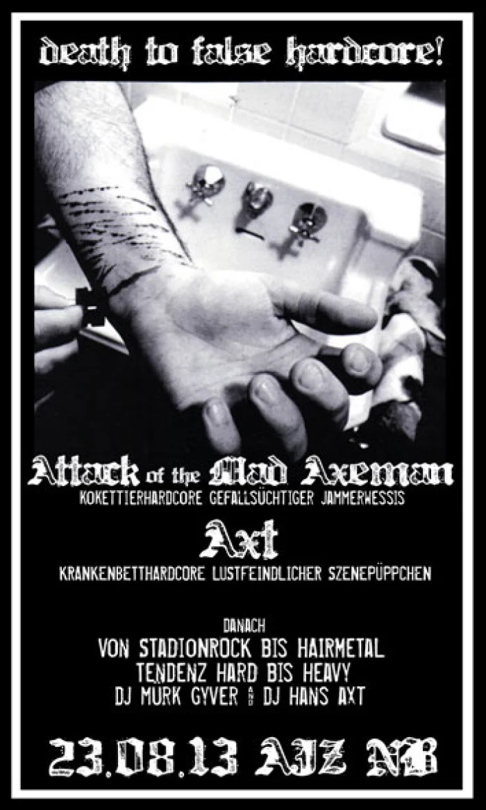 Flyer: AXT + ATTACK OF THE MAD AXEMAN