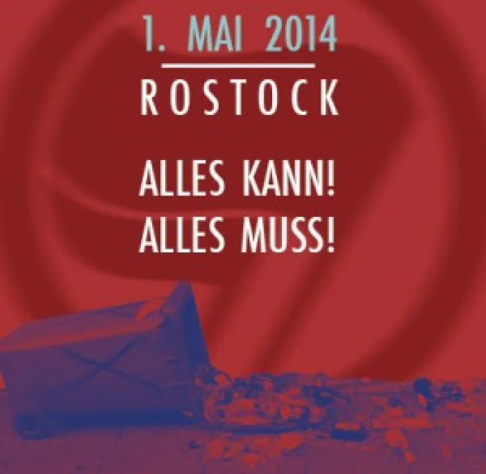 Flyer: INFOVERANSTALTUNG // 1.MAI - ROSTOCK // 8.MAI - DEMMIN