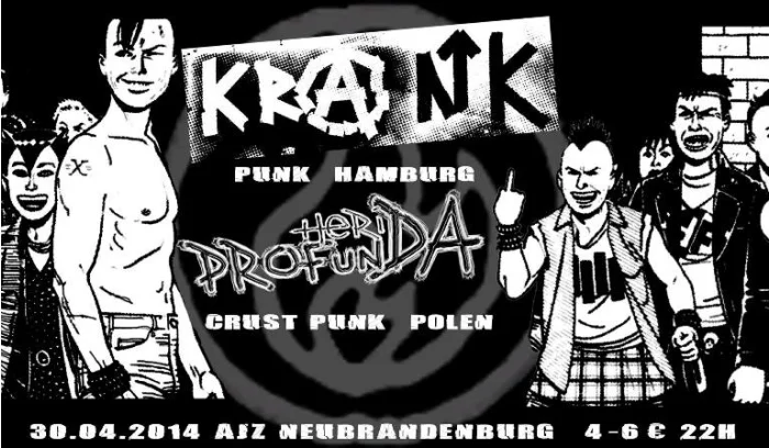 Flyer: KRANK + HERIDA PROFUNDA