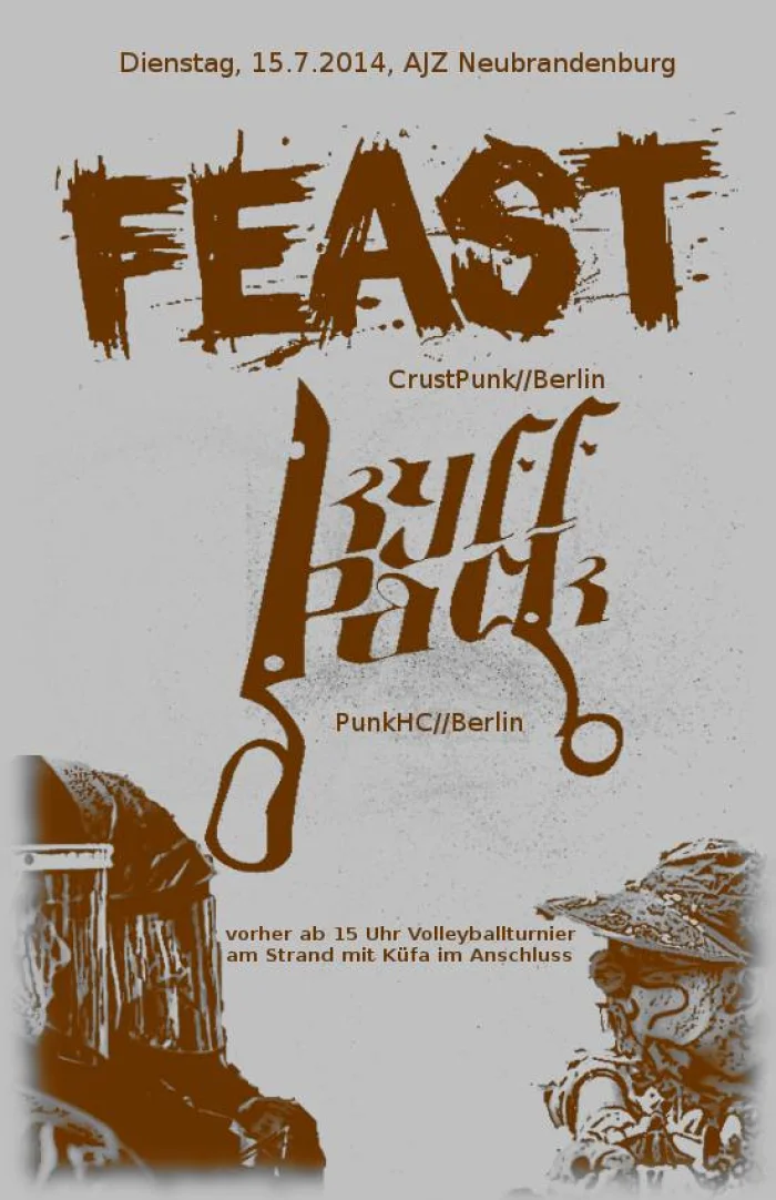 Flyer: 21 Jahre AJZ + FEAST + KYFFPACK