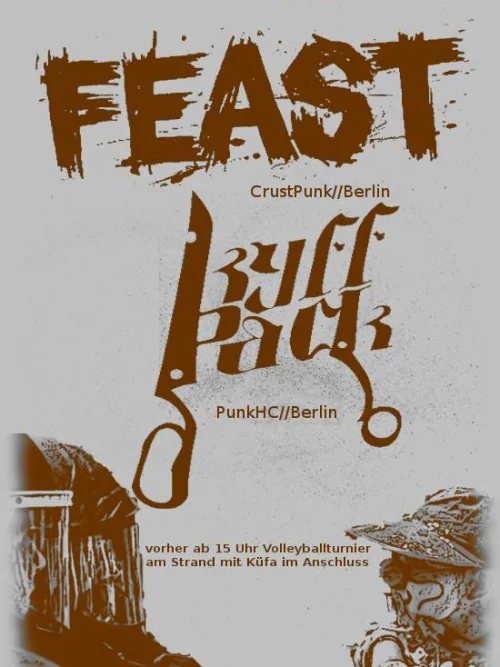 Flyer: 21 Jahre AJZ + FEAST + KYFFPACK