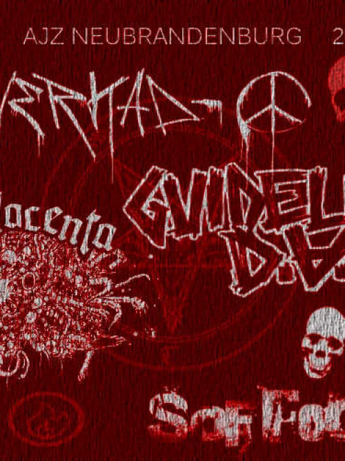 Flyer: Avverkad + Alien Placenta + Guideline D.A.