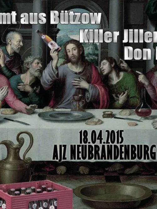 Flyer: DON KANAILLE + KILLER JILLER + SCHROTZ + JESUS KOMMT AUS BÜTZOW