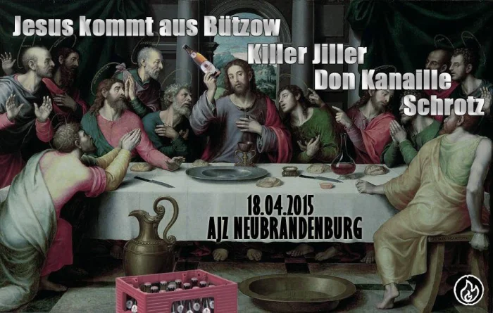 Flyer: DON KANAILLE + KILLER JILLER + SCHROTZ + JESUS KOMMT AUS BÜTZOW