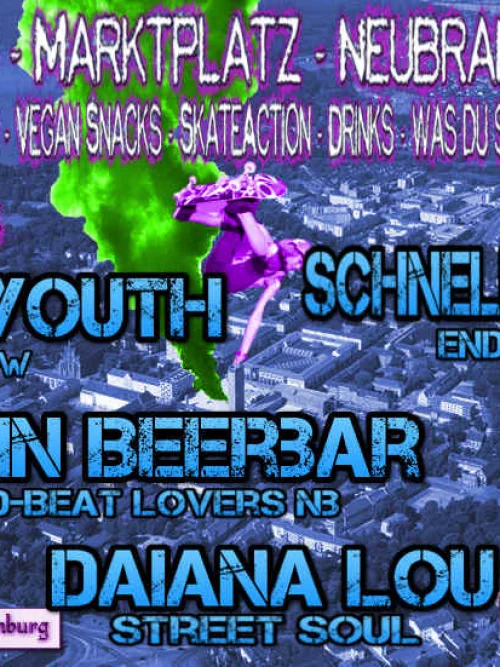 Flyer: 22 JAHRE AJZ + Schnell & Scheisze + Crustin Beerbar + Simple Youth + Daiana Lou