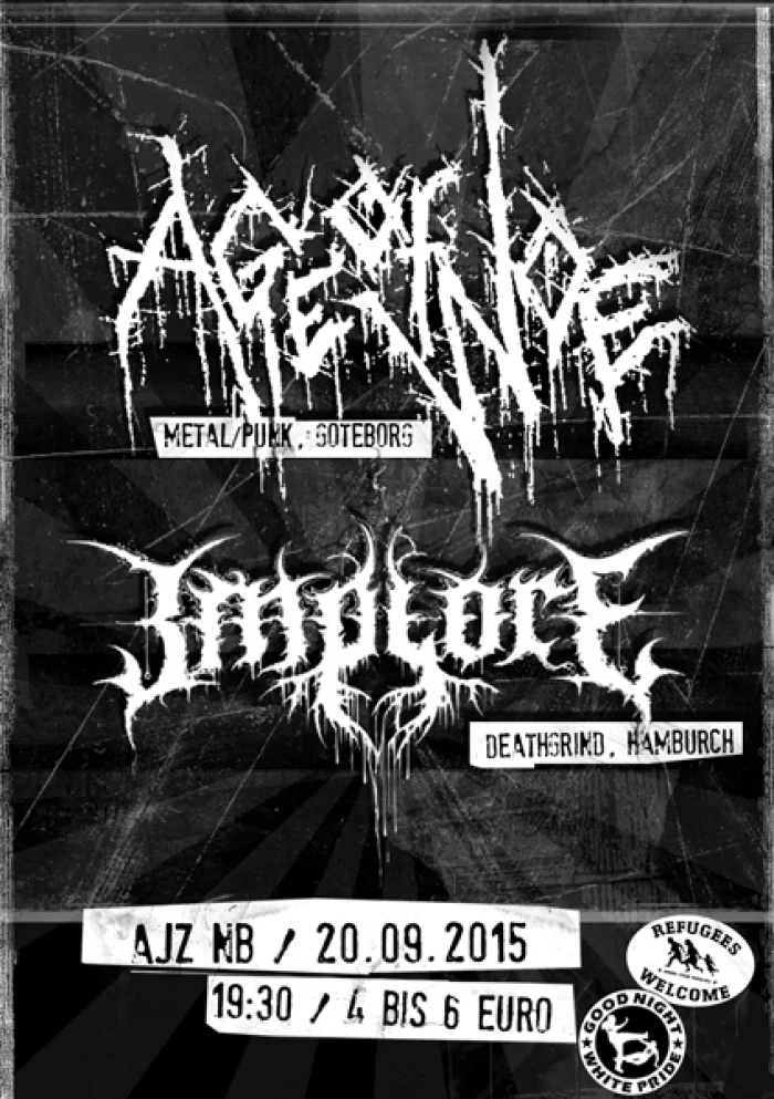 Flyer: AGE OF WOE + IMPLORE