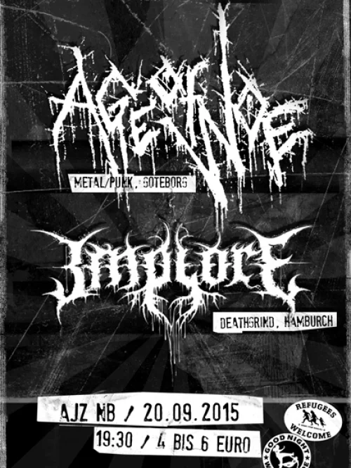 Flyer: AGE OF WOE + IMPLORE