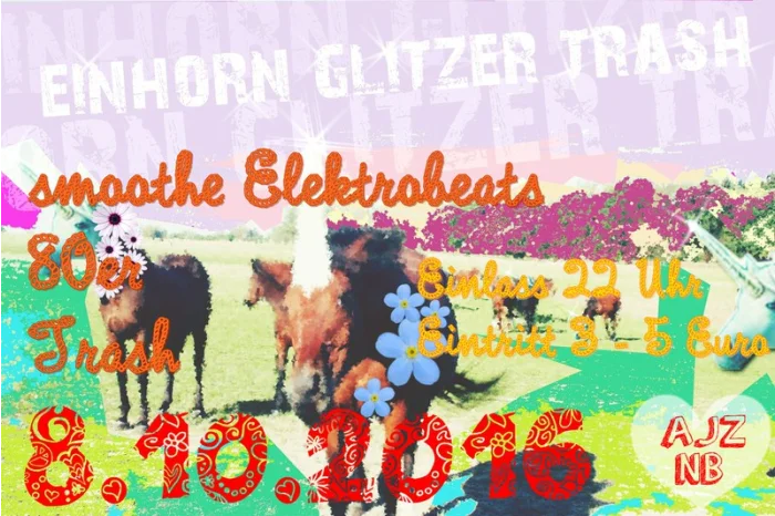 Flyer: EINHORN GLITZER TRASH