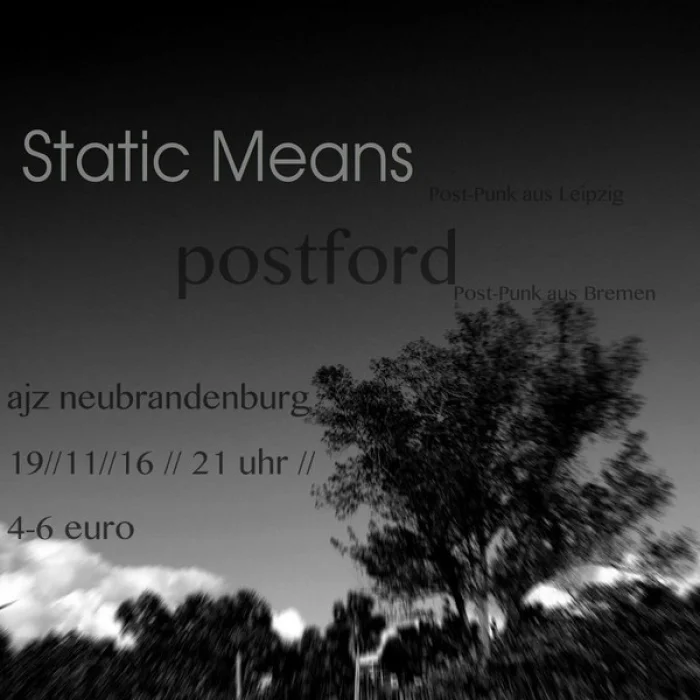 Flyer: STATIC MEANS + POSTFORD