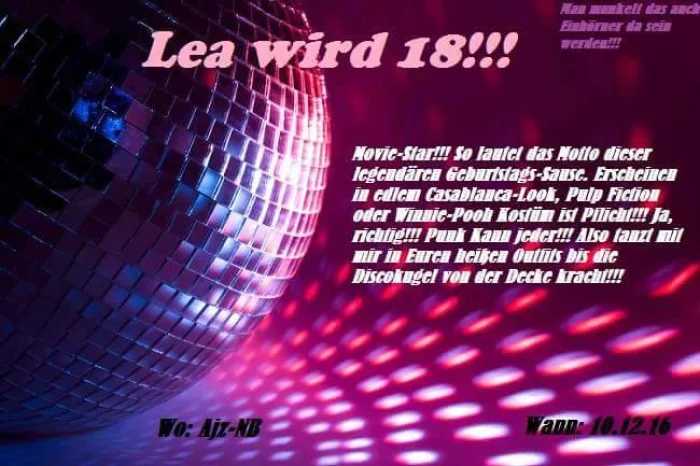 Flyer: LEA WIRD 18!!!