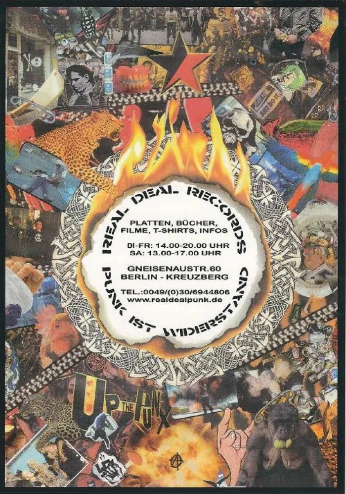 Flyer: SOLI FÜR REAL DEAL RECORDS BERLIN  // GROSSE PLAKATVERSTEIGERUNGSAKTION