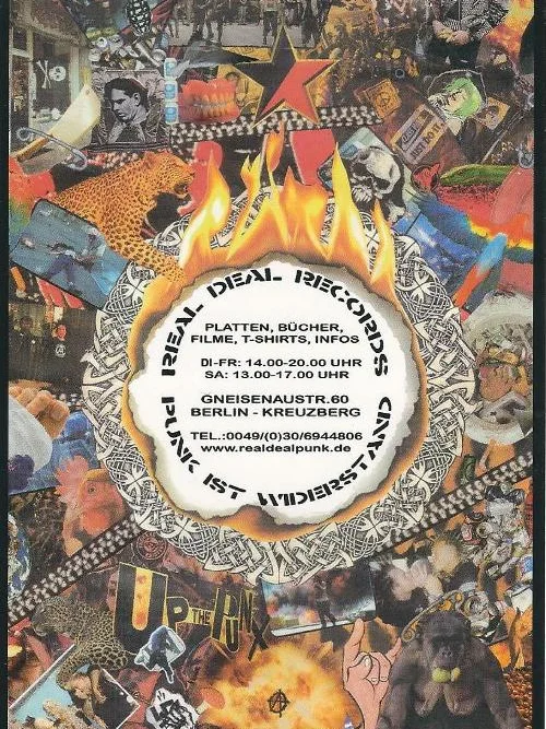 Flyer: SOLI FÜR REAL DEAL RECORDS BERLIN  // GROSSE PLAKATVERSTEIGERUNGSAKTION