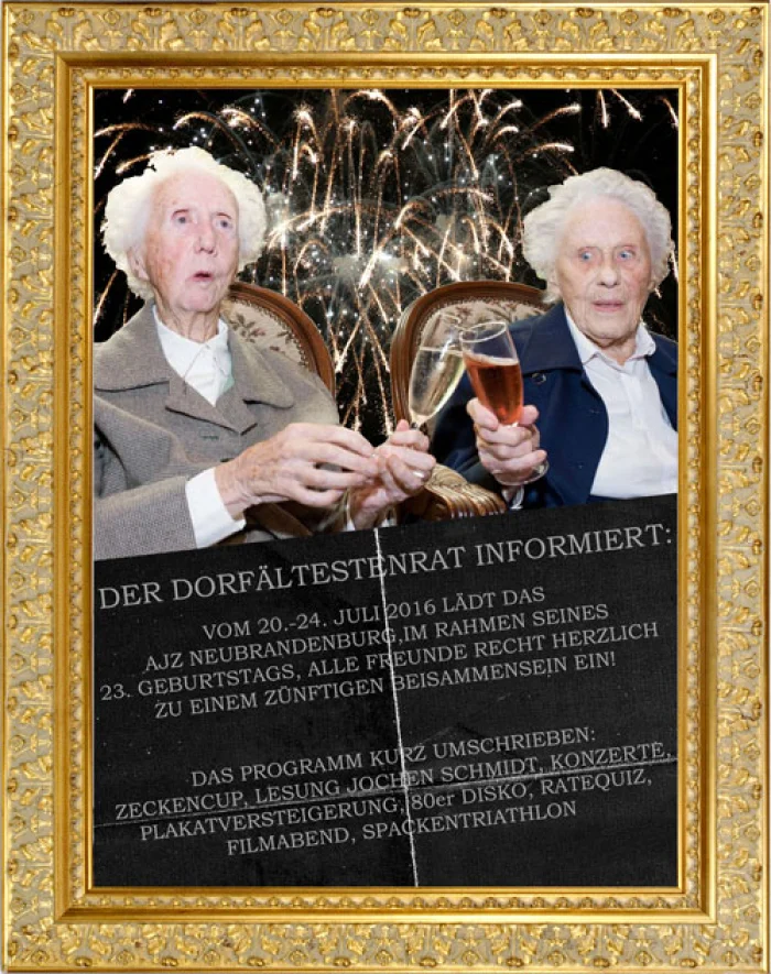 Flyer: wIR FEIERN GEBURTSTAG mit PunkHits und Quiz