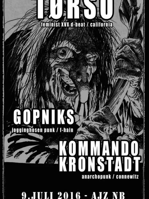 Flyer: TØRSÖ + GOPNIKS + KOMMANDO KRONSTADT