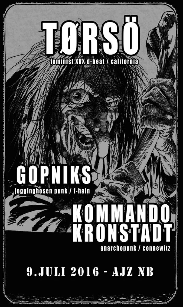 Flyer: TØRSÖ + GOPNIKS + KOMMANDO KRONSTADT