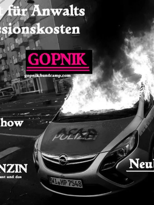 Flyer: SOLIKONZERT  + GOPNIK + ALIEN PLACENTA