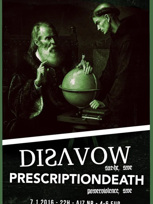 Flyer: DISAVOW + PRESCRIPTIONDEATH