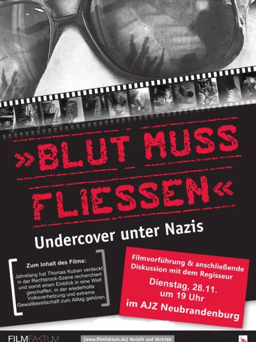 Flyer: BLUT MUSS FLIESSEN UNDERCOVER UNTER NAZIS