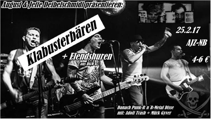 Flyer: KLABUSTERBÄREN + ELENDSHUREN
