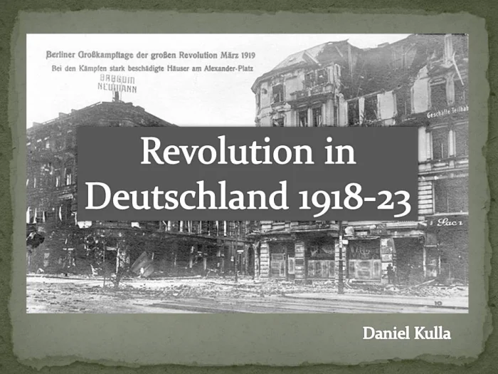Flyer: REVOLUTION IN DEUTSCHLAND 1918-1923