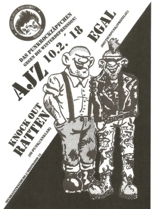 Flyer: KNOCK OUT RATTEN + POMMESGABEL